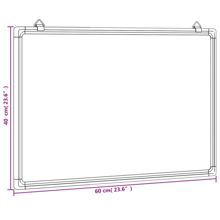 Магнитна бяла дъска 60x40x1,7 см алуминий