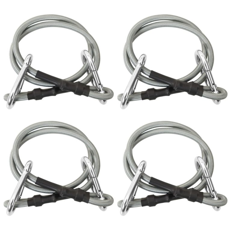 310252  Ropes with Carabiner 4 pcs Rubber