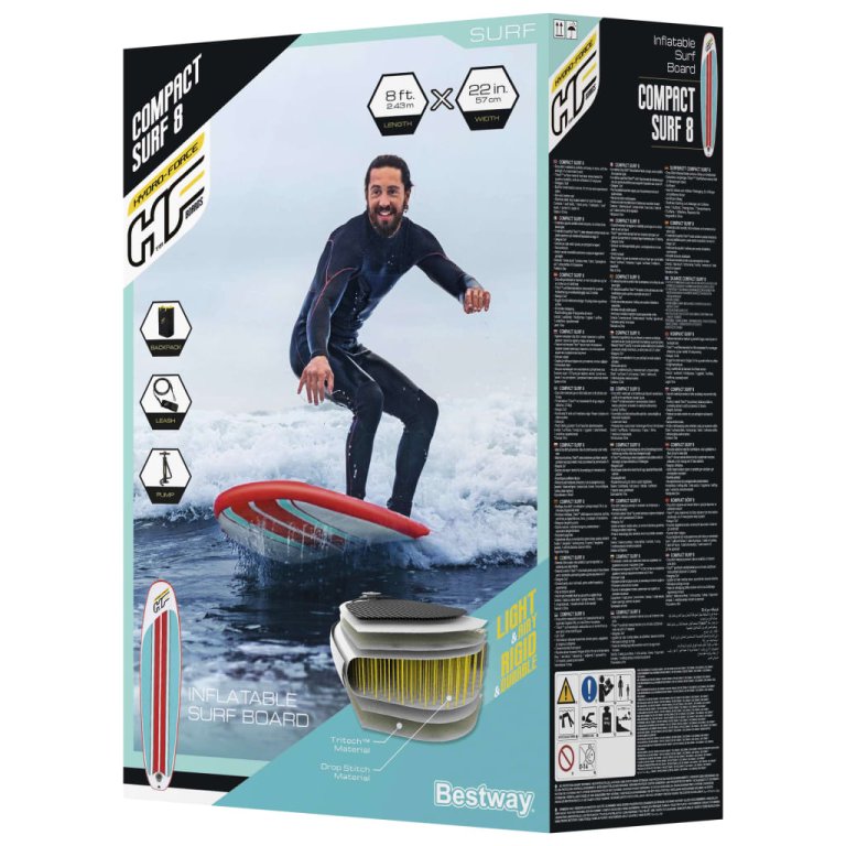 Bestway Надуваем SUP Hydro-Force Compact Surf 8, 243x57x7 см