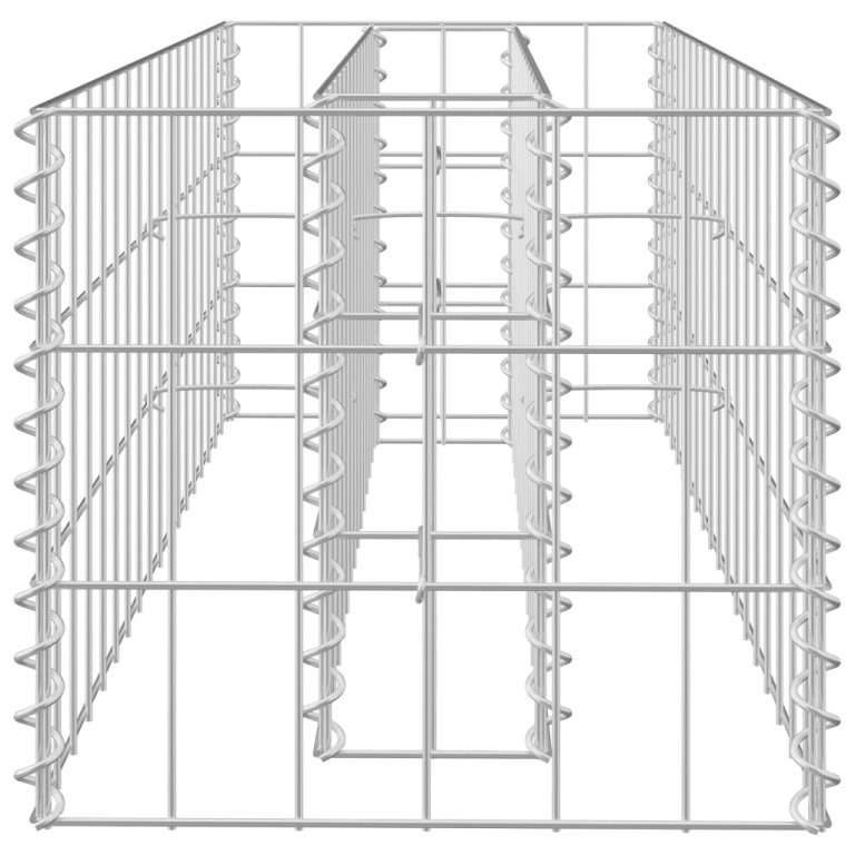 Габион повдигната леха, поцинкована стомана, 90x30x30 cм