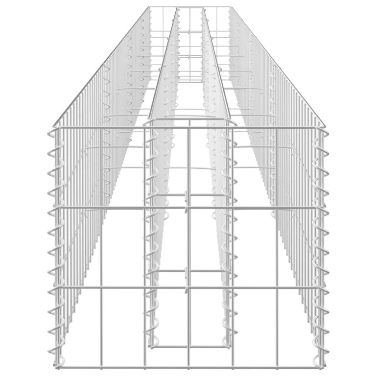 Габион повдигната леха, поцинкована стомана, 360x30x30 cм