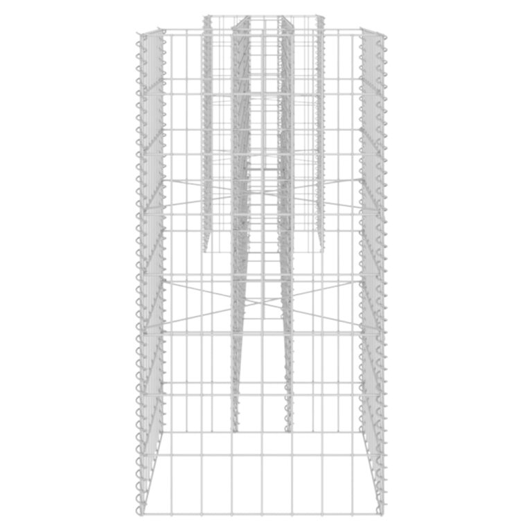 Габион плантер Н-образен, стоманена тел, 260x40x80 cм