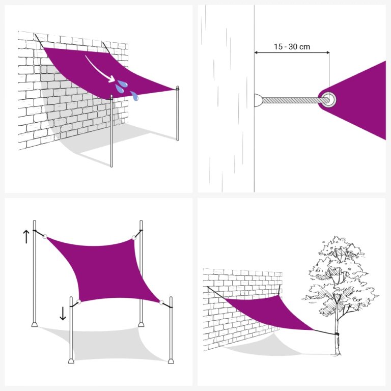 Платно-сенник, 160 г/м², таупе, 5x6x6 м, HDPE