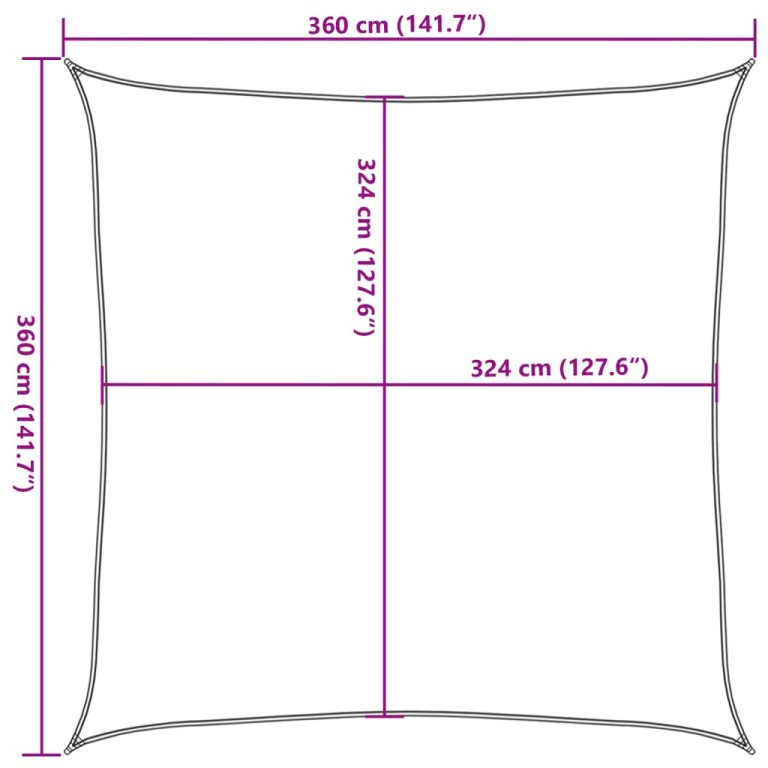 Платно-сенник, 160 г/м², оранжево, 3,6x3,6 м, HDPE