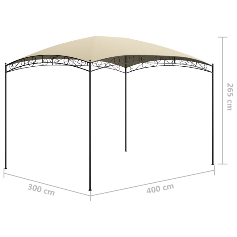 Шатра, 3x4x2,65 м, кремава, 180 г/м²