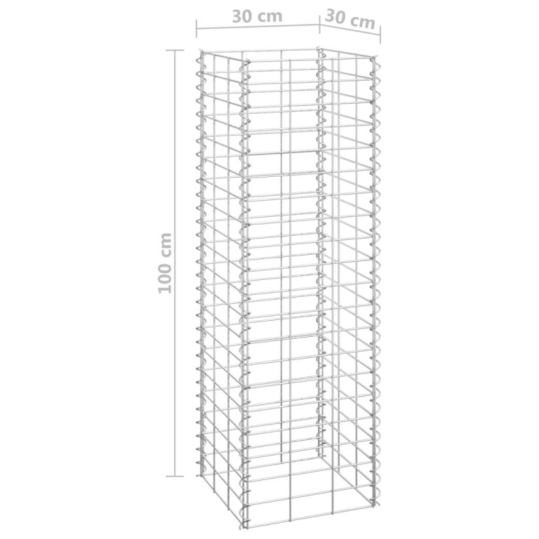 Габиони повдигнати лехи, 4 бр, 30x30x50/100/150/200 см, желязо