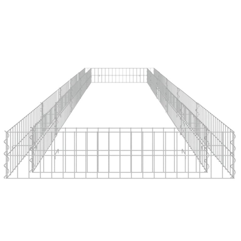 Габион повдигната леха, поцинкована стомана, 500x100x20 cм