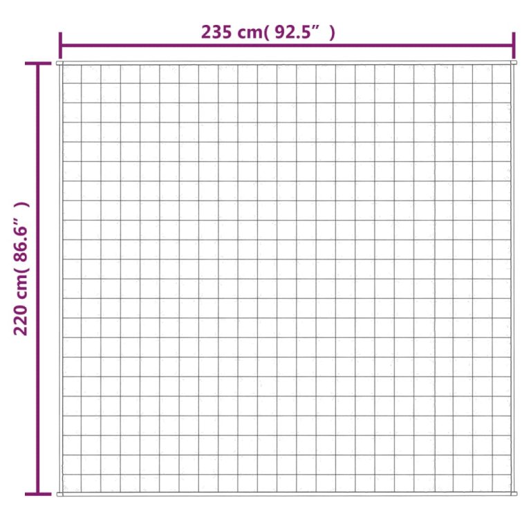 Утежнено одеяло сиво 220x235 см 11 кг плат