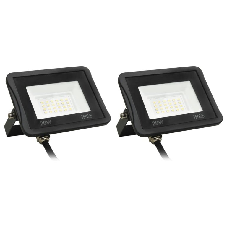 LED прожектори, 2 бр, 20 W, студено бяло