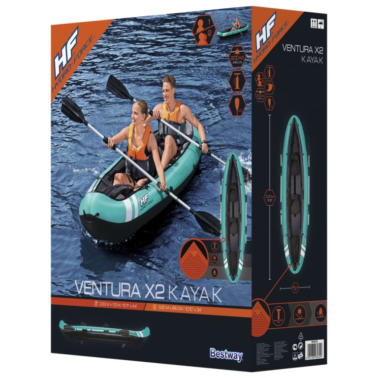 Bestway Надуваем каяк Hydro-Force Ventura X2, 330x86 см