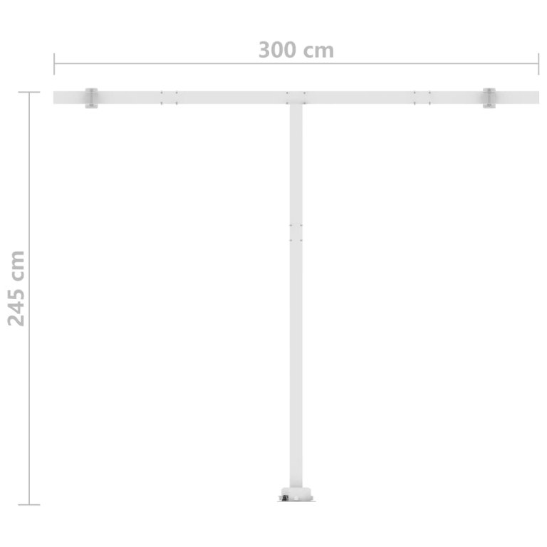 Свободностояща автоматична тента, 300x250 см, жълто/бяло