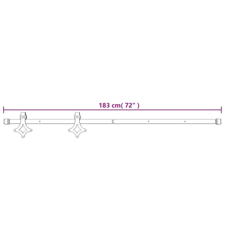 Плъзгаща врата с монтажни части, 70x210 см, борово дърво масив