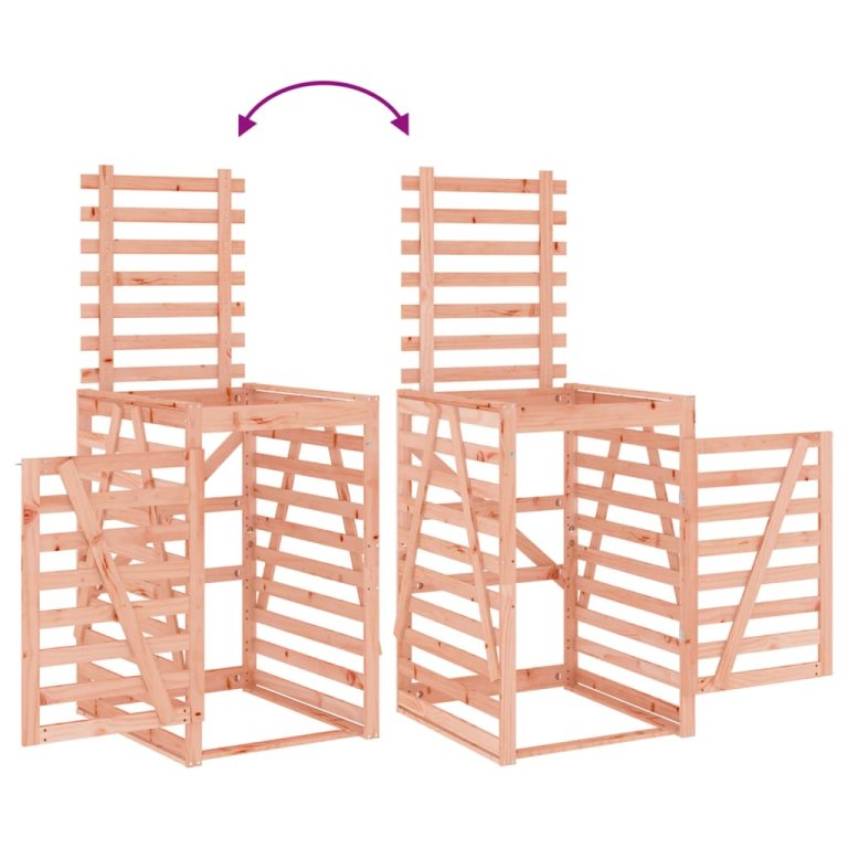 Контейнер за съхранение на кош 84x90x128,5 см дугласко дърво