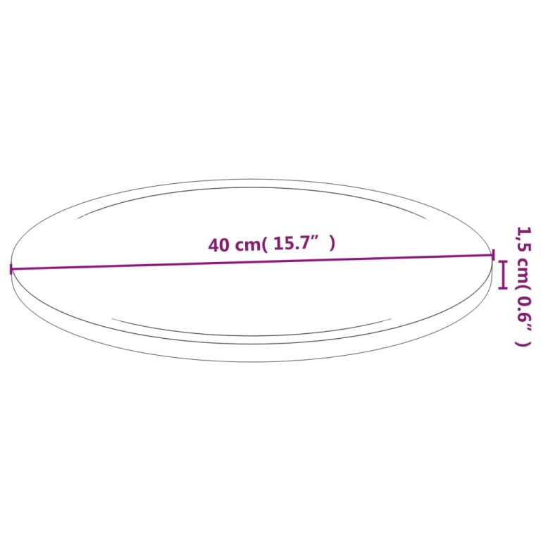 Дъски за рязане 6 бр Ø40x1,5 см бамбук