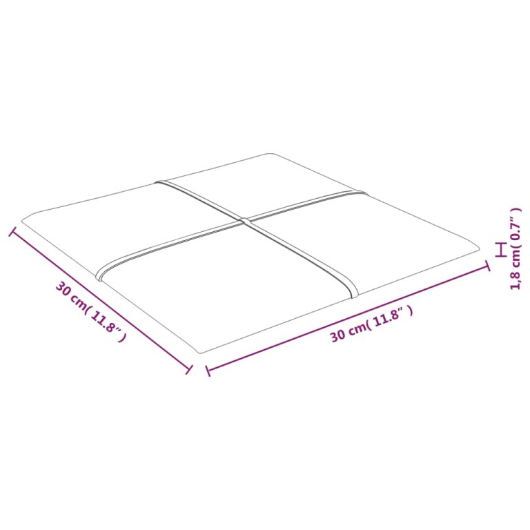 Стенни панели, 12 бр, тъмносиви, 30x30 см, кадифе, 1,08 м²