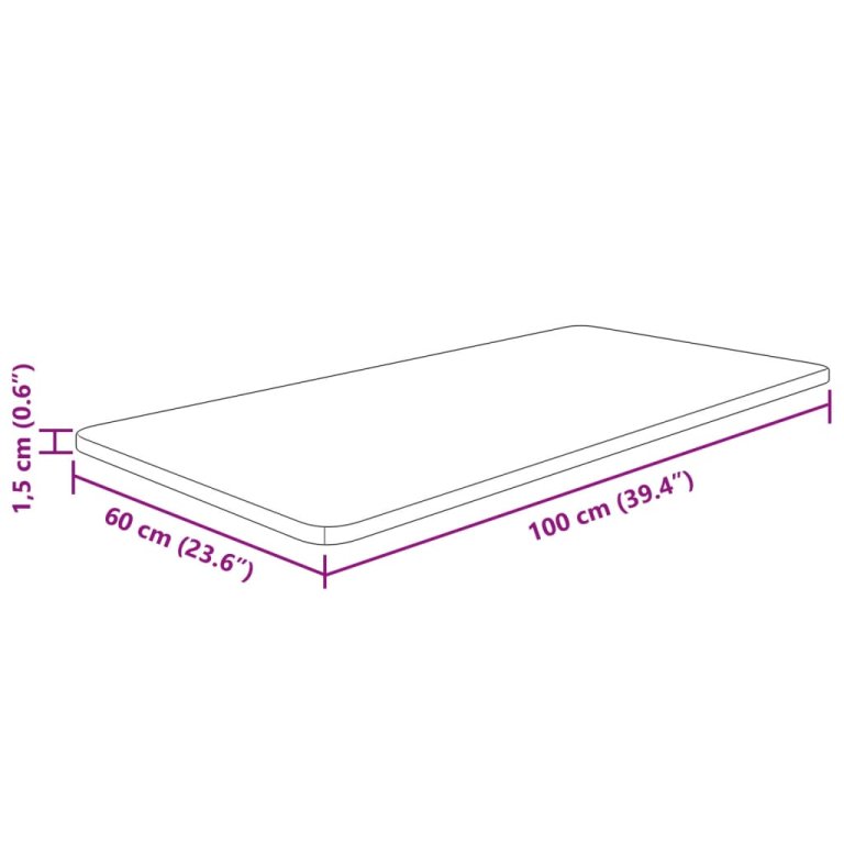 Плот за баня тъмнокафяв 100x60x1,5 см обработено масивно дърво