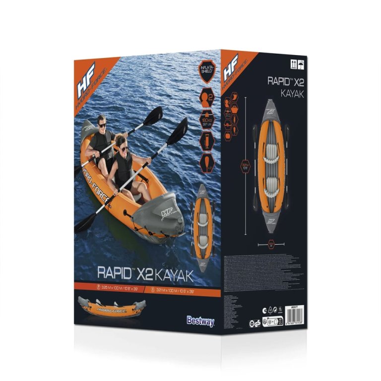 Bestway Hydro-Force Rapid x2 Надуваем комплект каяк