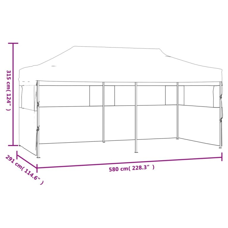 Сгъваема pop-up парти шатра, синя, 3x6 м