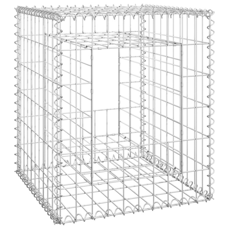 Габионни кошници стълб, 2 бр, 50x50x60 cм, желязо