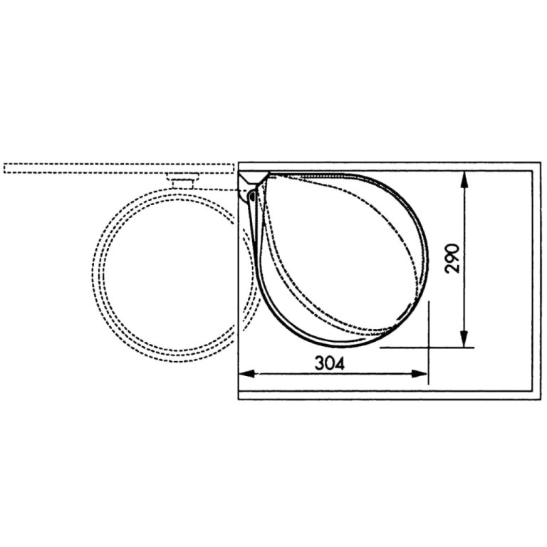 Hailo Кошче за вграждане в шкаф Compact-Box р-р М 15 л инокс 3555-101