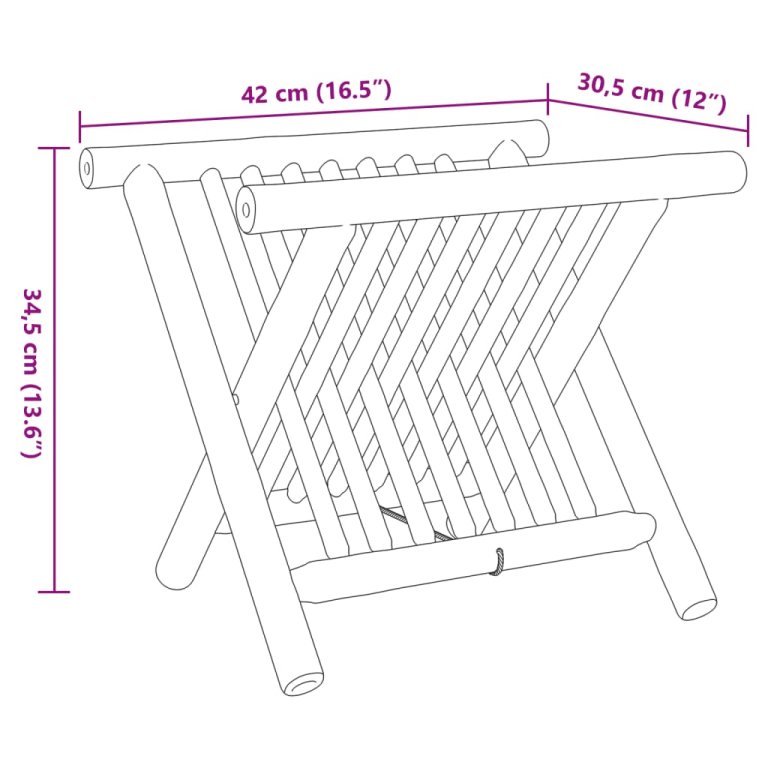 Поставка за списания 42x30,5x34,5 см бамбук