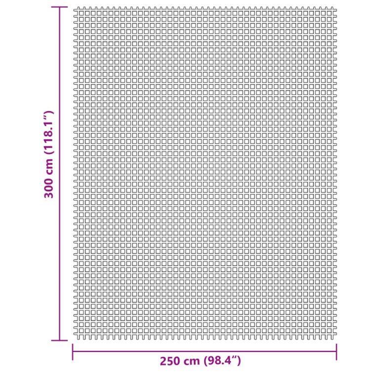 Постелка за къмпинг, кремава, 3x2,5 м