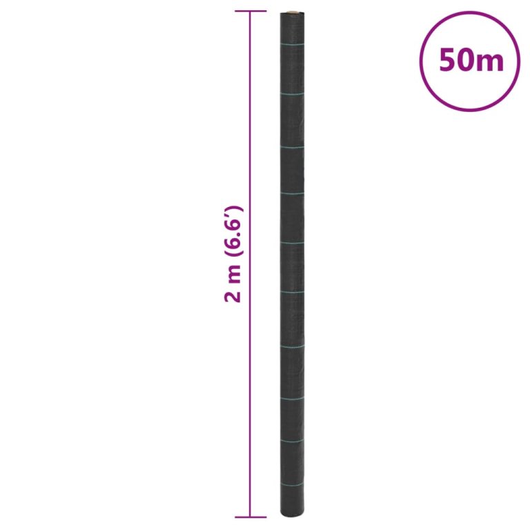 Мембрана против плевели, черна, 2x50 м, PP