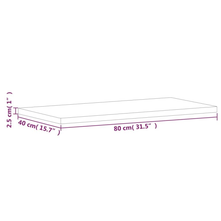 Плот за баня 80x40x2,5 см масивно дърво бук