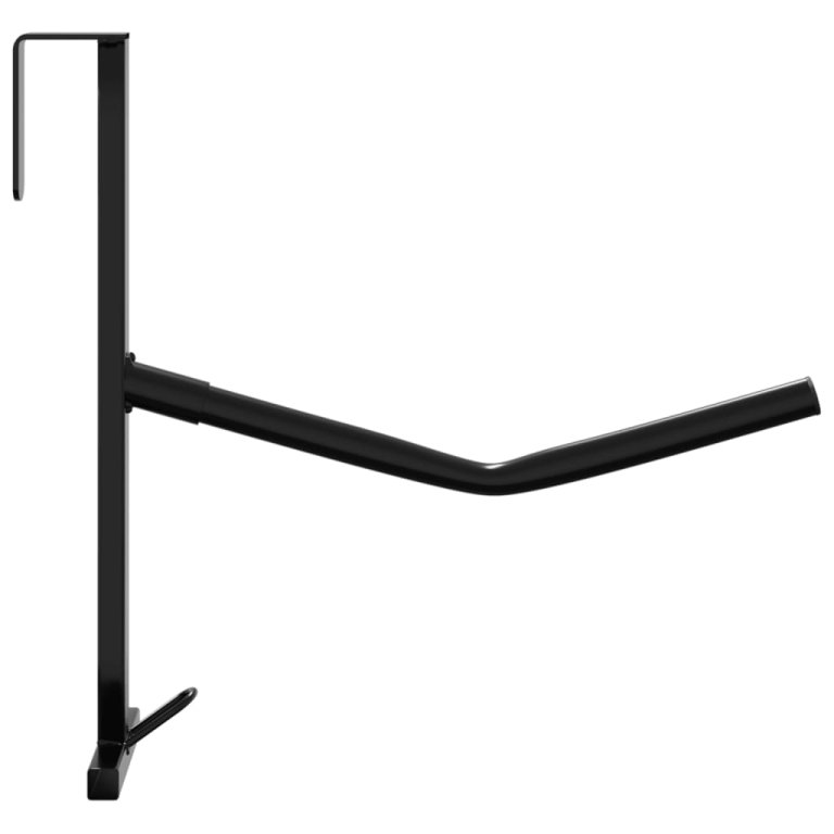 Стойка за седло с кука за юзда преносима черна желязо едно рамо