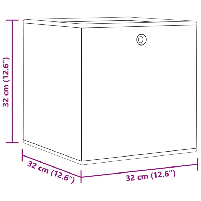 Сгъваеми кутии за съхранение 4 бр сини 32x32x32 см текстил