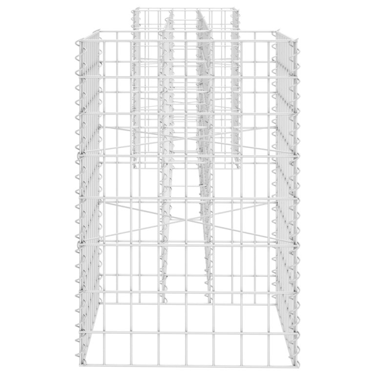 Габион плантер Н-образен, стоманена тел, 260x40x60 cм