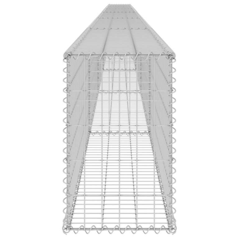 Габионна стена с капаци, поцинкована стомана, 900x30x50 см