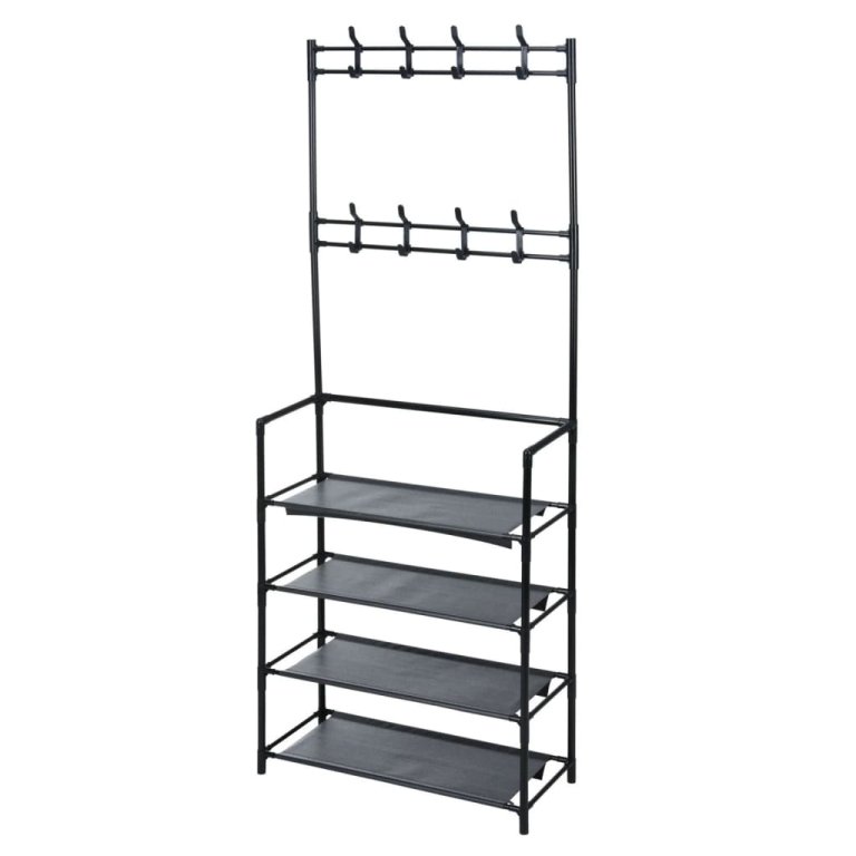 Storage solutions Стойка за дрехи с 4 рафта, 60x26x155 см