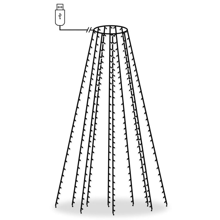 Коледни лампички за елха тип мрежа, 300 LED, сини, 300 см