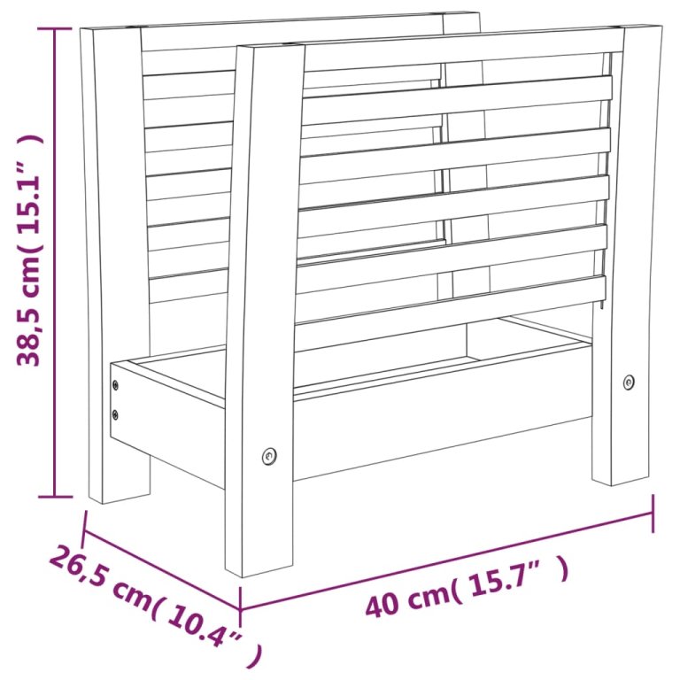 Поставка за списания 40x26,5x38,5 см масивна орехова дървесина