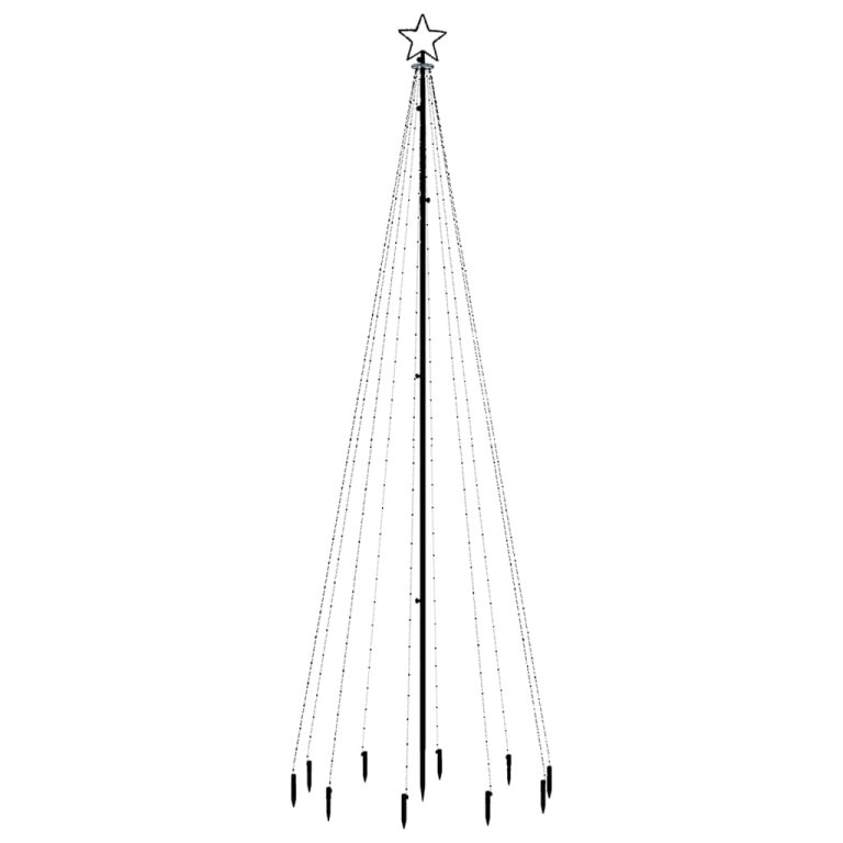 Коледна елха с шип, многоцветна, 310 LED, 300 см