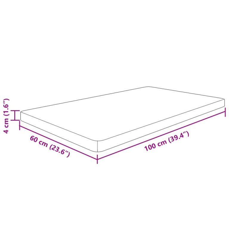 Плот за баня 100x60x4 см необработено масивно дърво