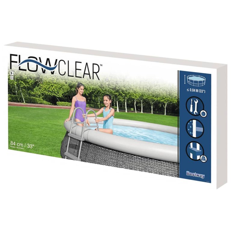 Bestway Стълба за басейн Flowclear, 2 стъпала, 84 см