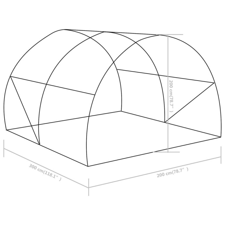 Оранжерия 6 м² 3x2x2 м