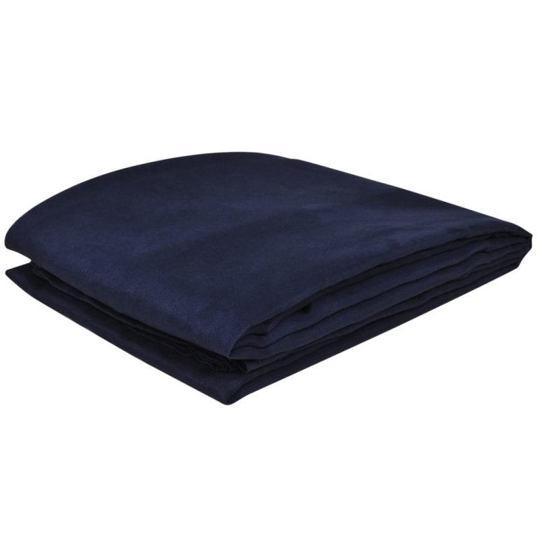 130898 Micro-suede Couch Slipcover Navy Blue 140 x 210 cm