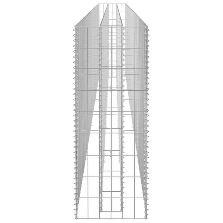 Габион повдигната леха, поцинкована стомана, 450x30x90 cм