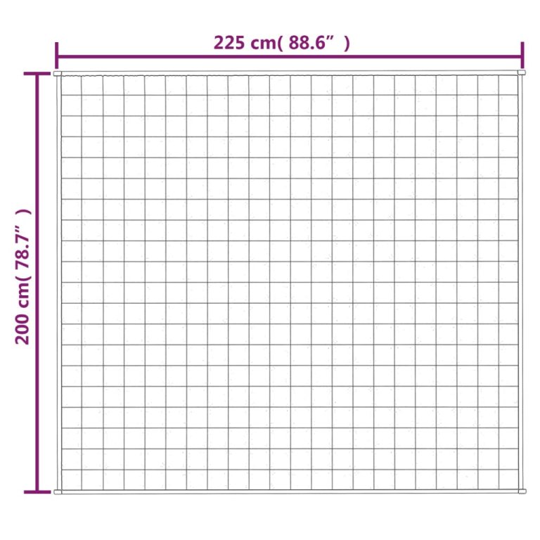 Утежнено одеяло сиво 200x225 см 13 кг плат