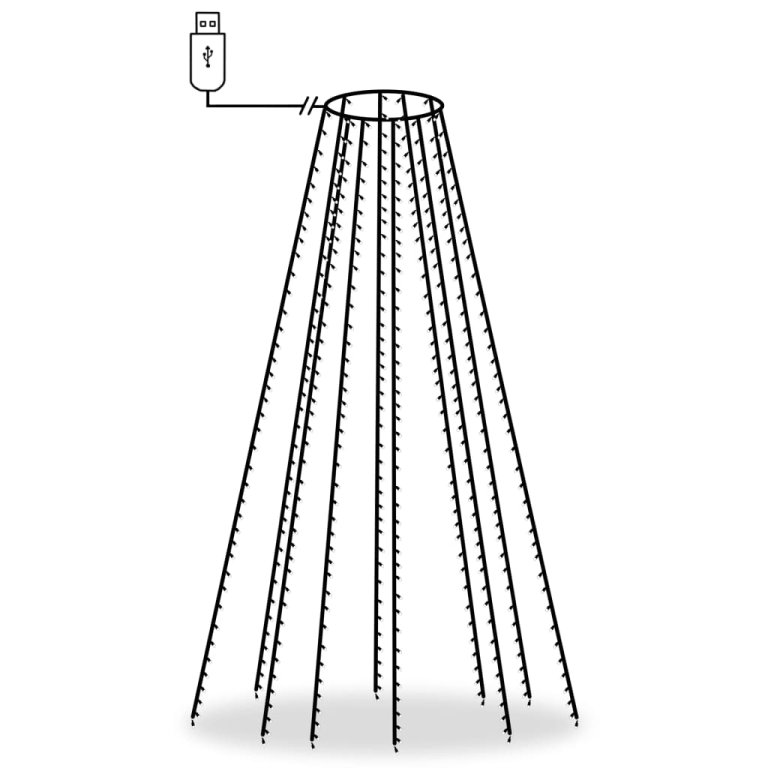 Лампички за елха с 500 LED сини 500 см закрито/открито