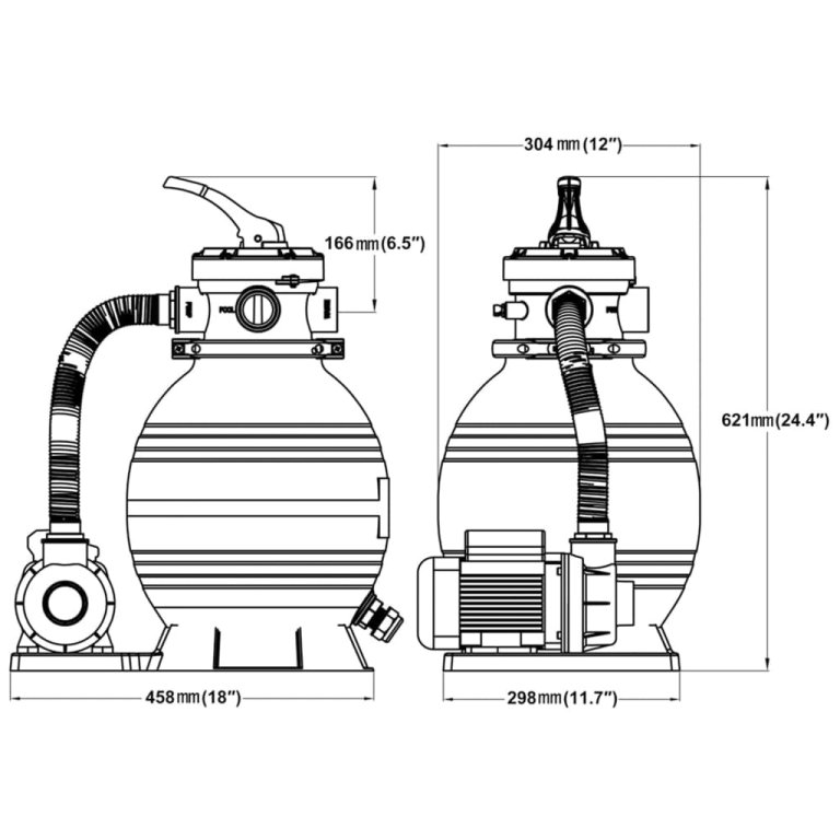 Пясъчни филтърни помпи, 2 бр, 400 W, 11000 л/ч