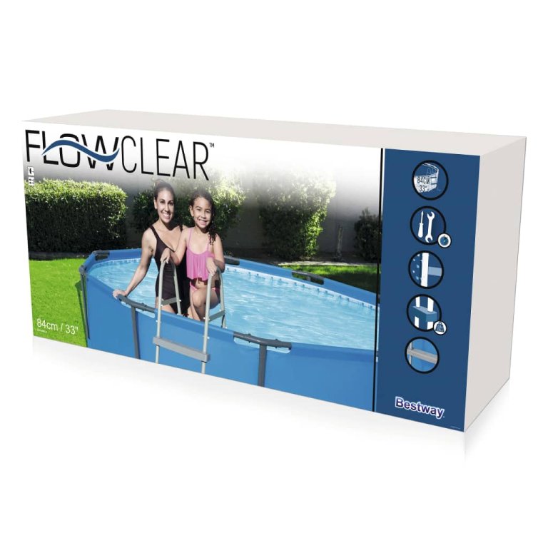 Bestway Стълба за басейн Flowclear, 2 стъпала, 84 см, 58430