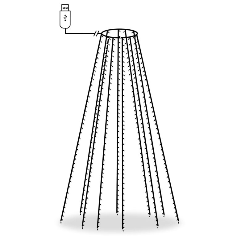 Коледни лампички мрежа с 500 LED 500 см