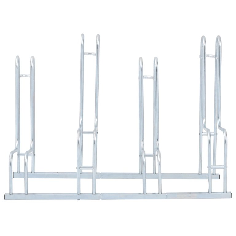 Стойка за 4 велосипеда подова свободностоящ поцинкована стомана