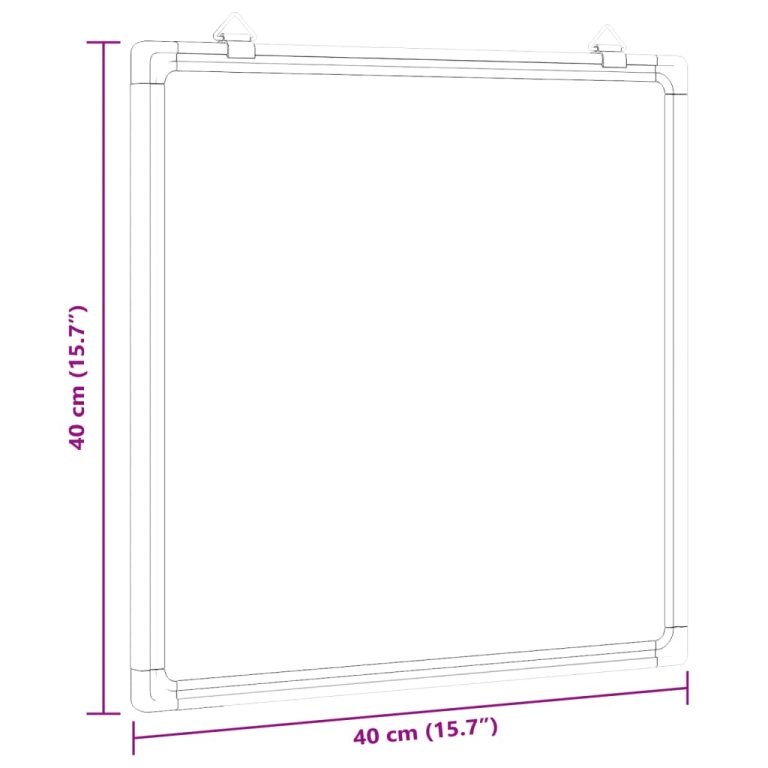 Магнитна бяла дъска 40x40x1,7 см алуминий