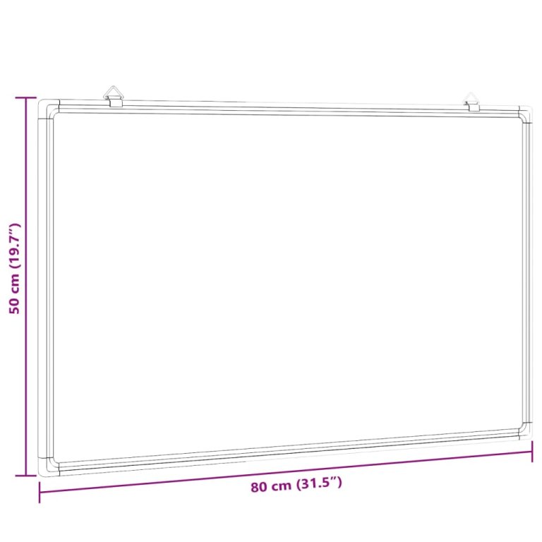 Магнитна бяла дъска 80x50x1,7 см алуминий