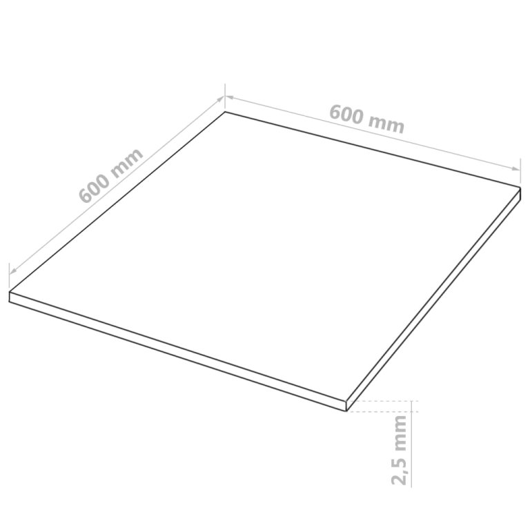 20 бр МДФ плоскости, квадратни, 60x60 см, 2,5 мм